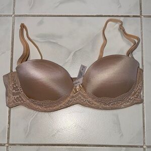 Auden Satin Lace Strapless Bra